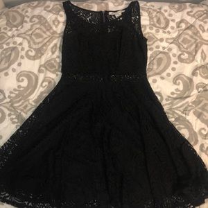 Fit and flare black dress